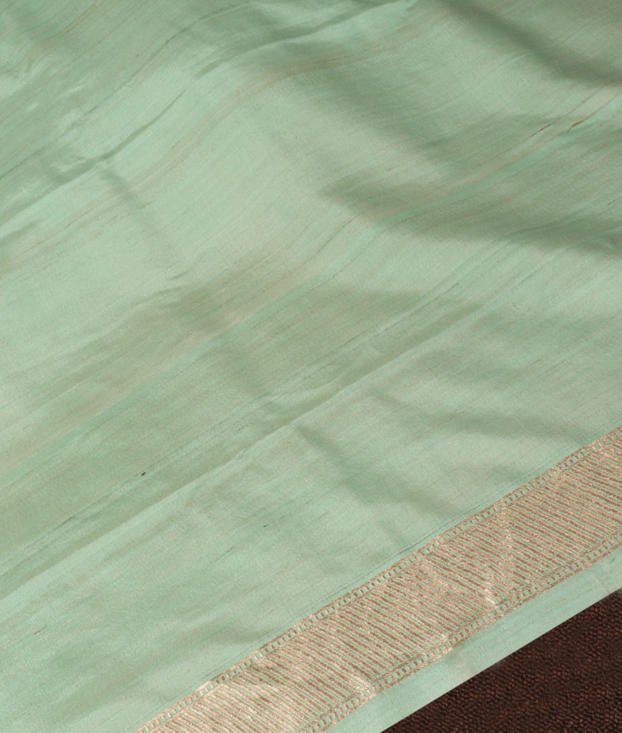 Green Banaras Tussar Georgette Saree T3493473