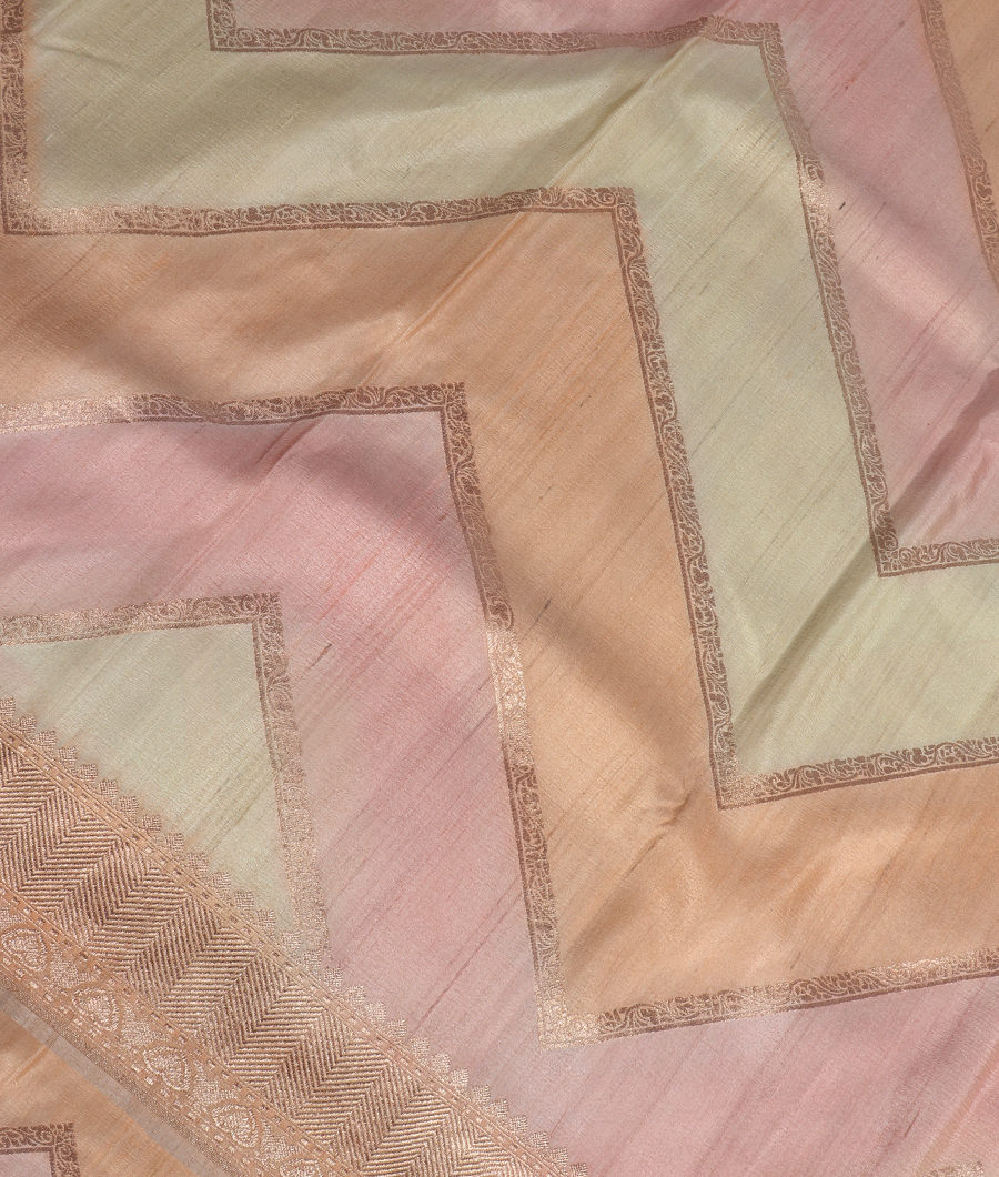 Multicolour Banaras Tussar Georgette Saree T3493394