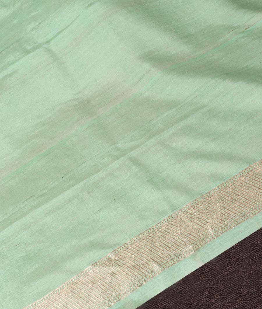 Green Banaras Tussar Georgette Saree T3493403