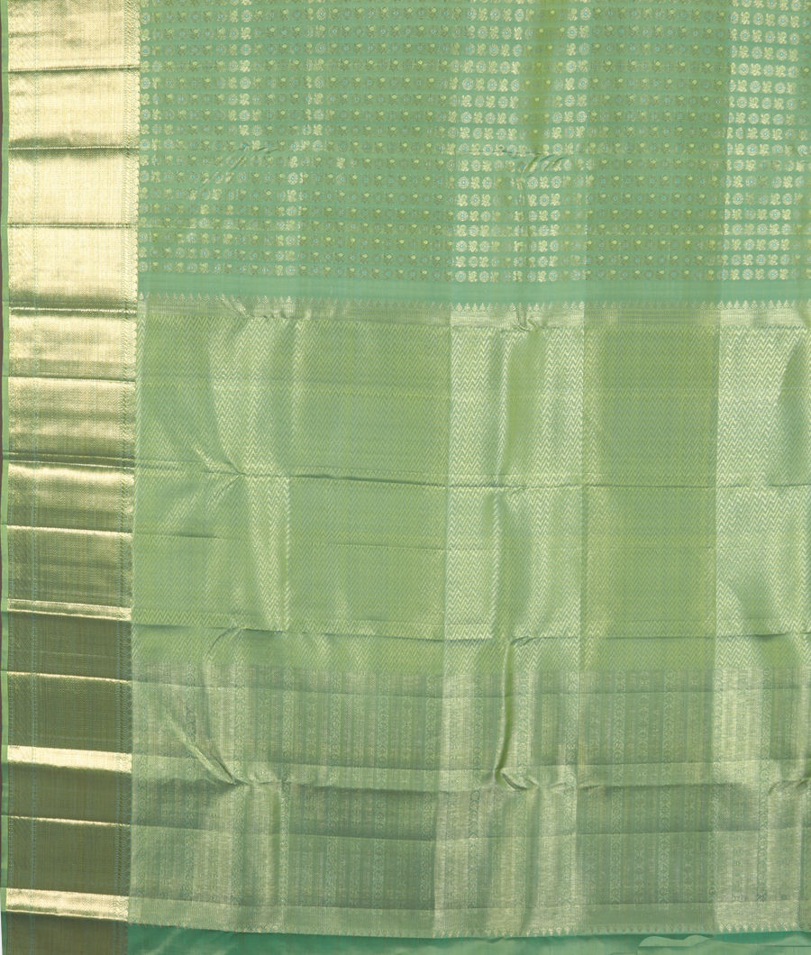 Green Handwoven Kanjivaram Silk Saree T3161904