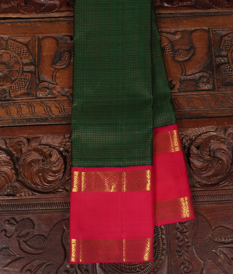 Green Handwoven Kanjivaram Silk Saree T350608-image