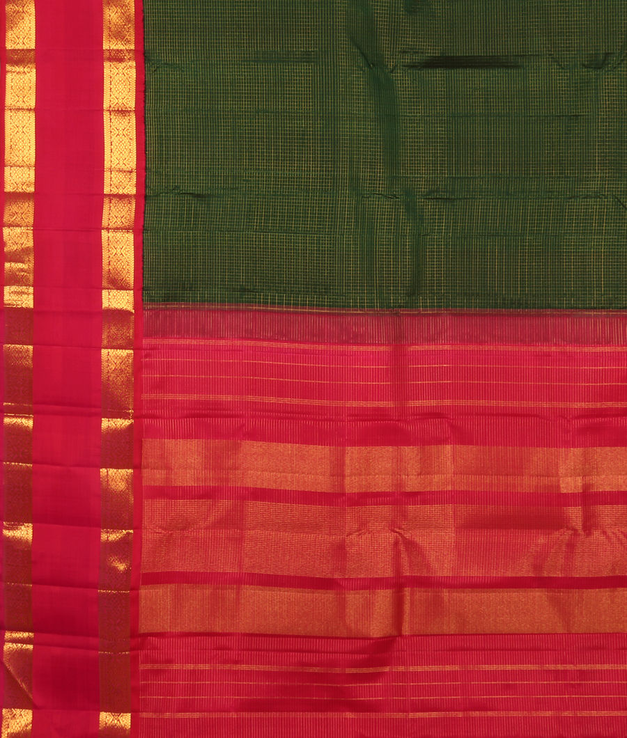 Green Handwoven Kanjivaram Silk Saree T3506084