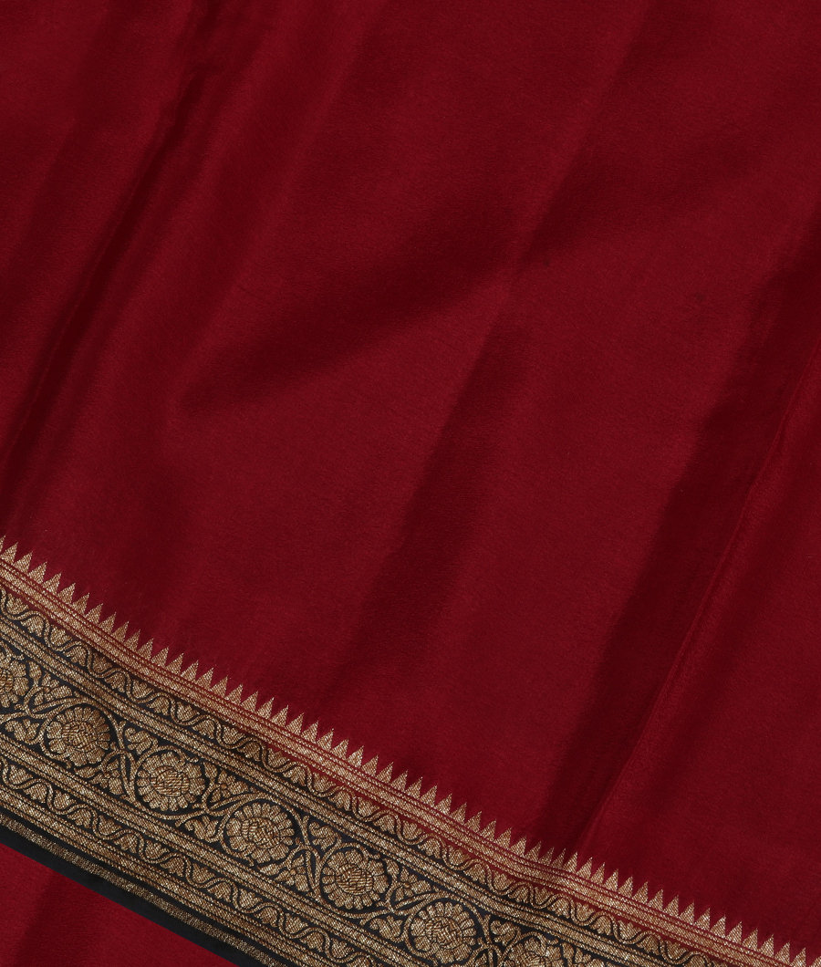 Maroon Crepe Silk Saree T346464-image