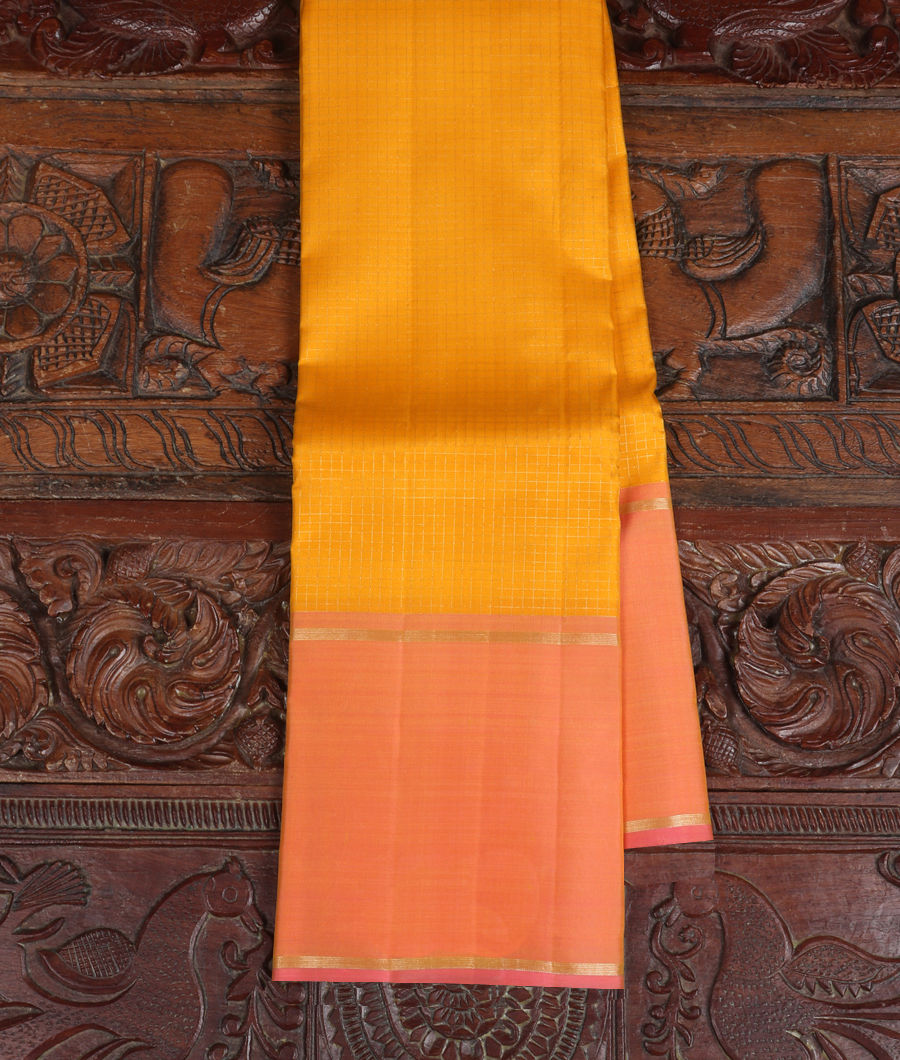 Yellow Handwoven Kanjivaram Silk Saree T321550-image