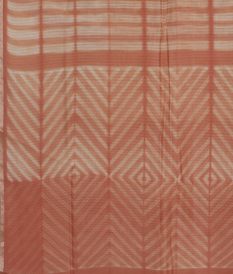 Beige Chanderi Cotton Saree T3478263