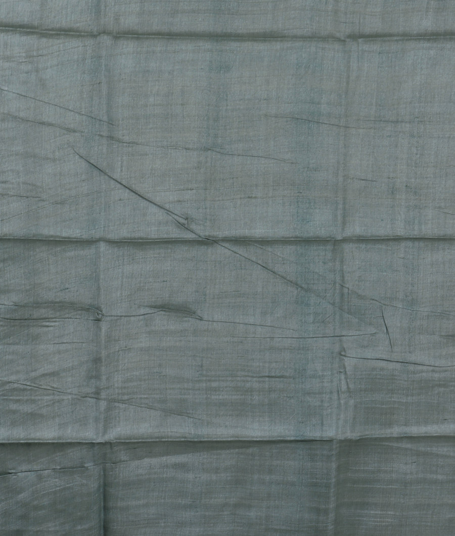 Blue And Green Tussar Printed Saree T3491843