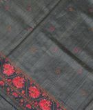 Grey Tussar Embroidery Saree T1900611