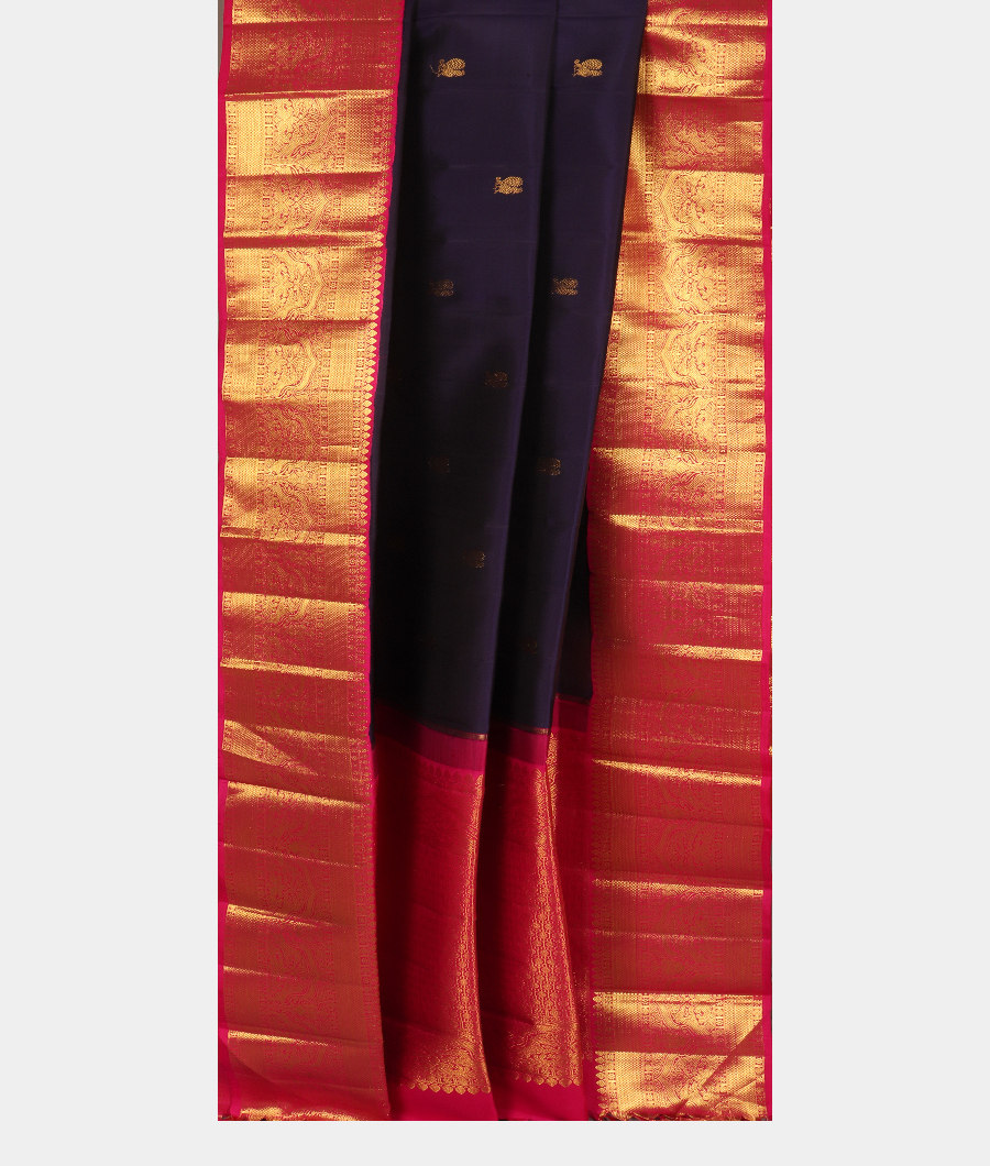 Blue Handwoven Kanjivaram Silk Saree T3506072