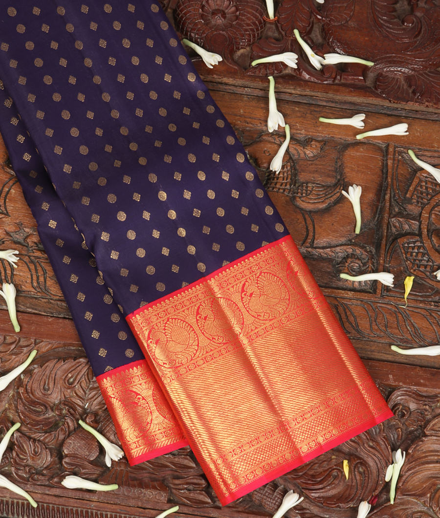Blue Handwoven Kanjivaram Silk Saree T341453-image