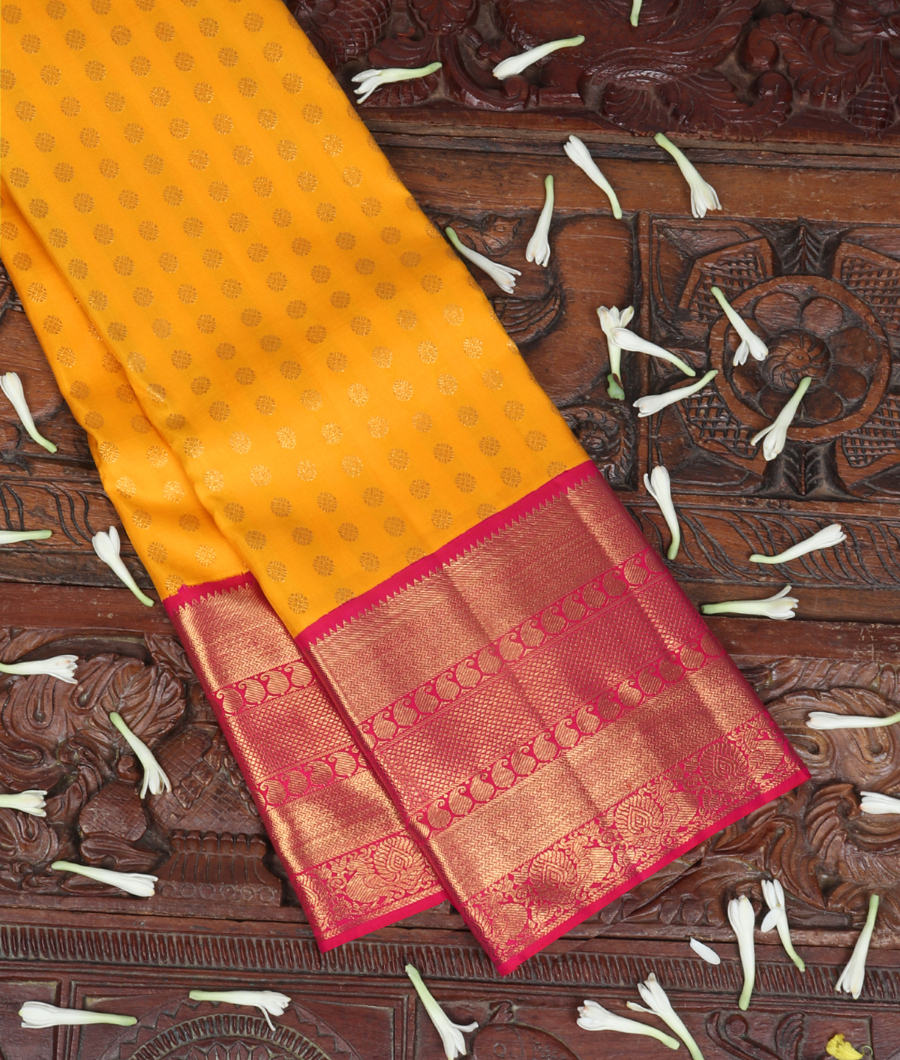 Yellow Handwoven Kanjivaram Silk Saree T306820-image