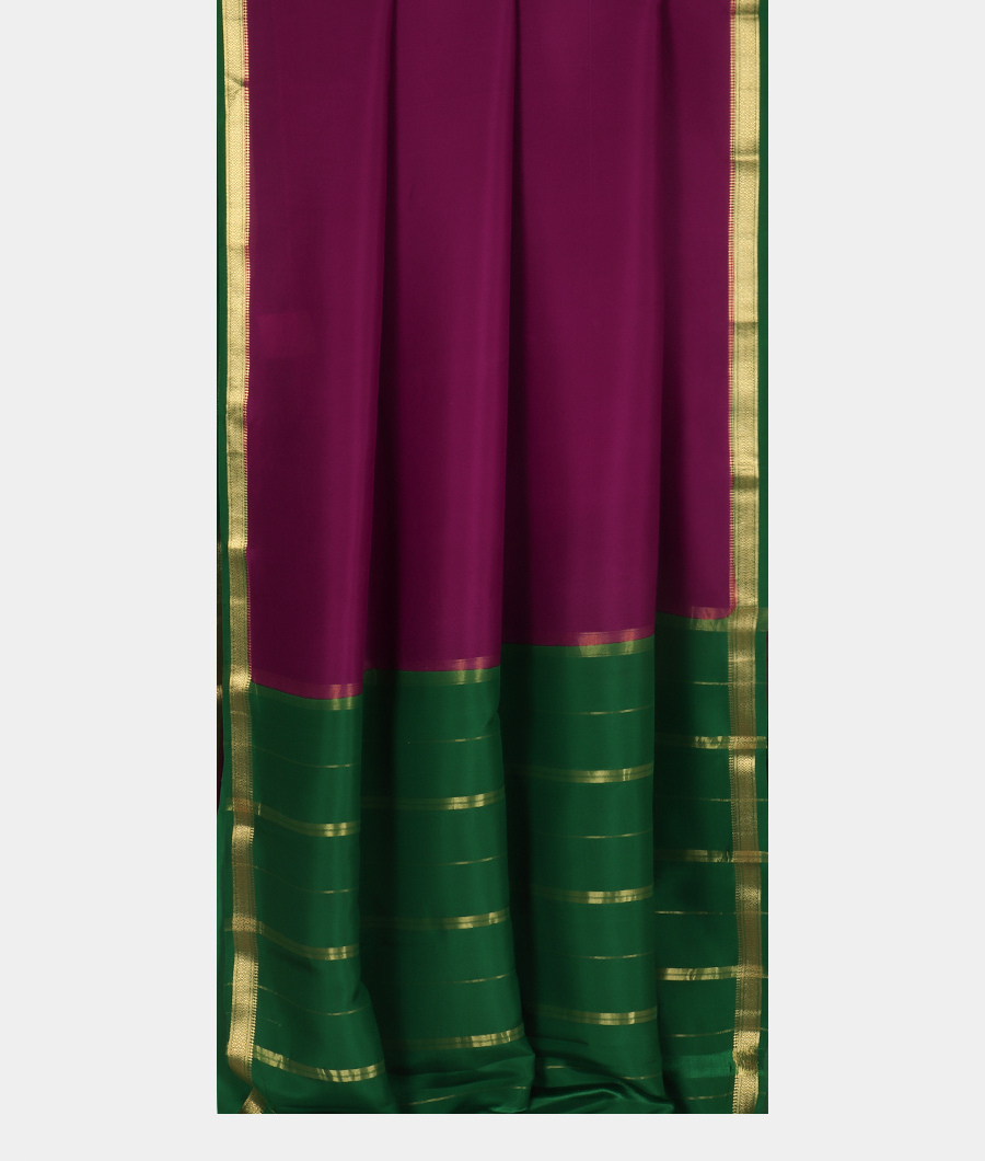 Purple Mysore Silk Saree T3440372
