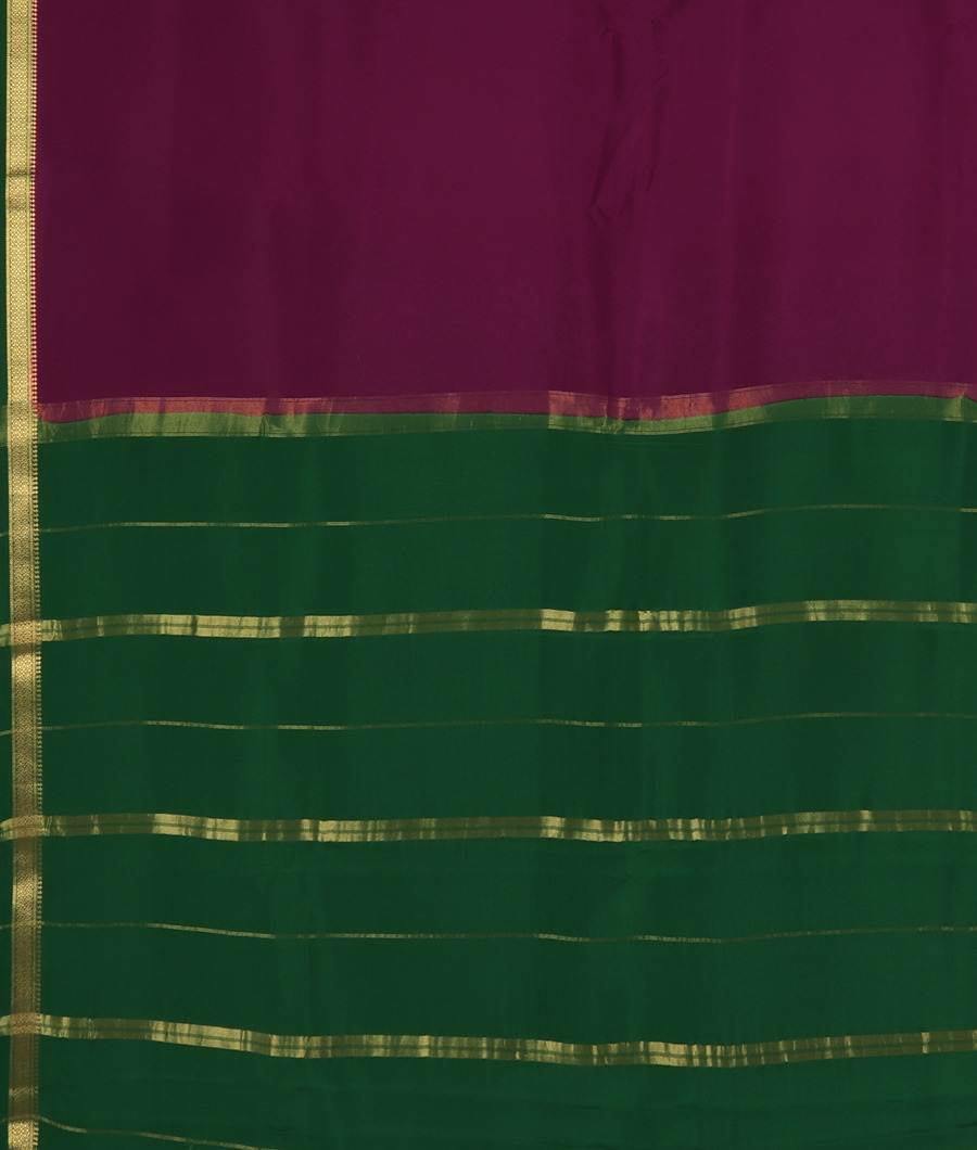 Purple Mysore Silk Saree T3440374