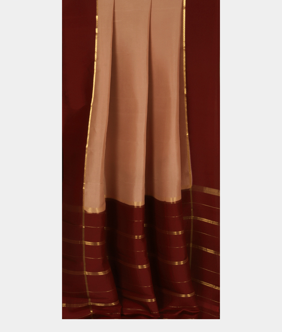 Brown Mysore Silk Saree T3440602