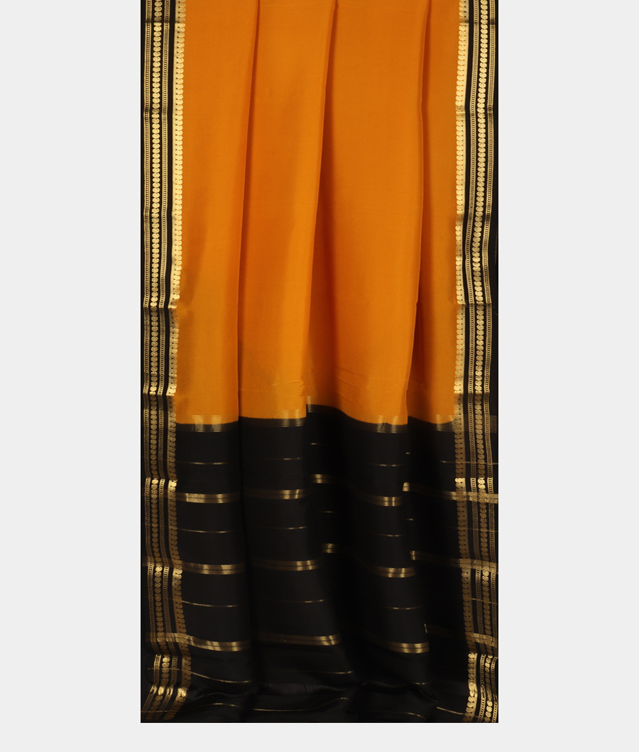 Yellow Mysore Silk Saree T3440322