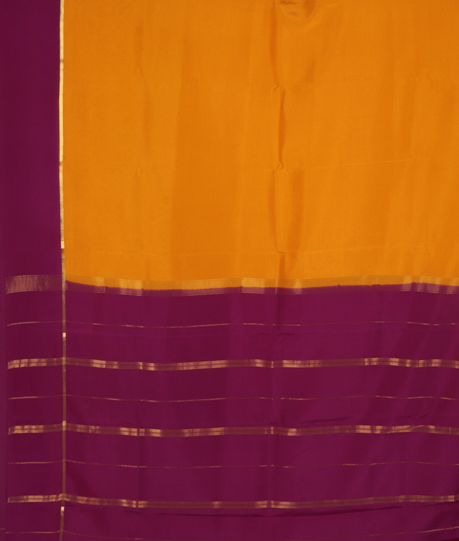 Yellow Mysore Silk Saree T3440614