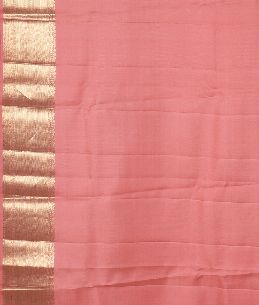 Peach Handwoven Kanjivaram Silk Saree T3311933