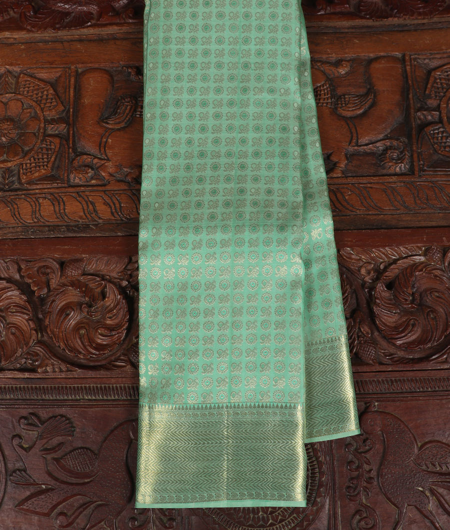 Green Handwoven Kanjivaram Silk Saree T346003-image