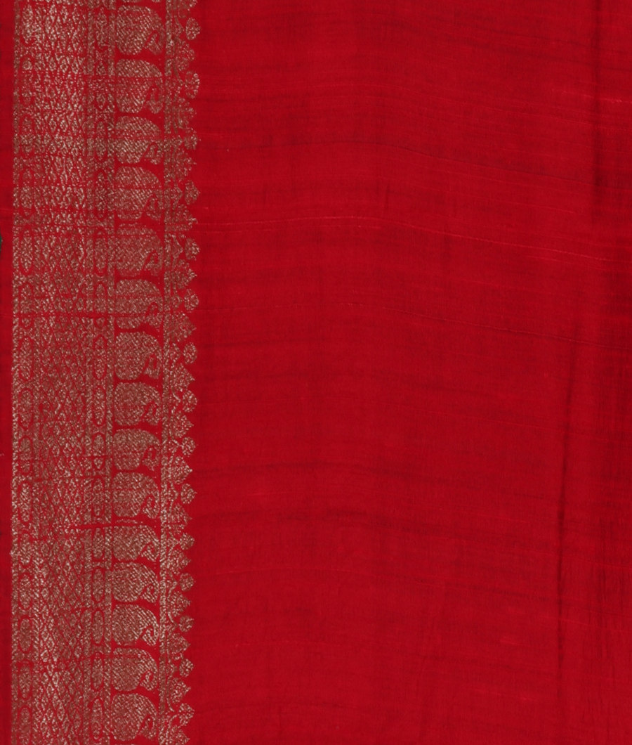 Green Banaras Tussar Saree T3514343