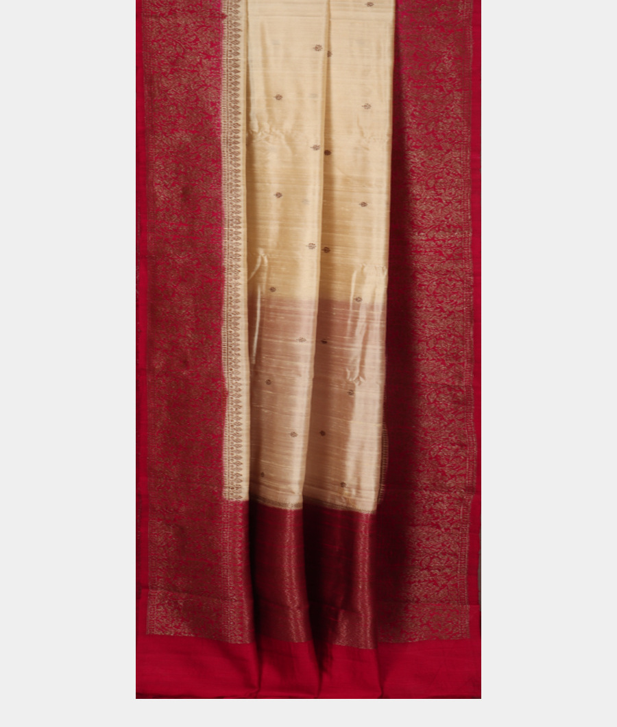 Off-White Banaras Tussar Saree T3509662