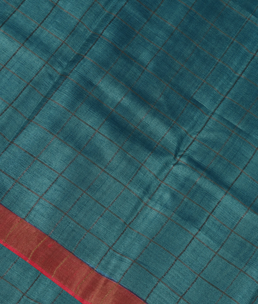 Blue Woven Tussar Saree T351069-image