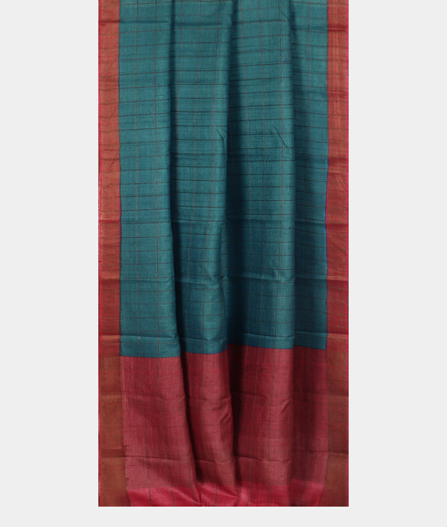 Blue Woven Tussar Saree T3510692