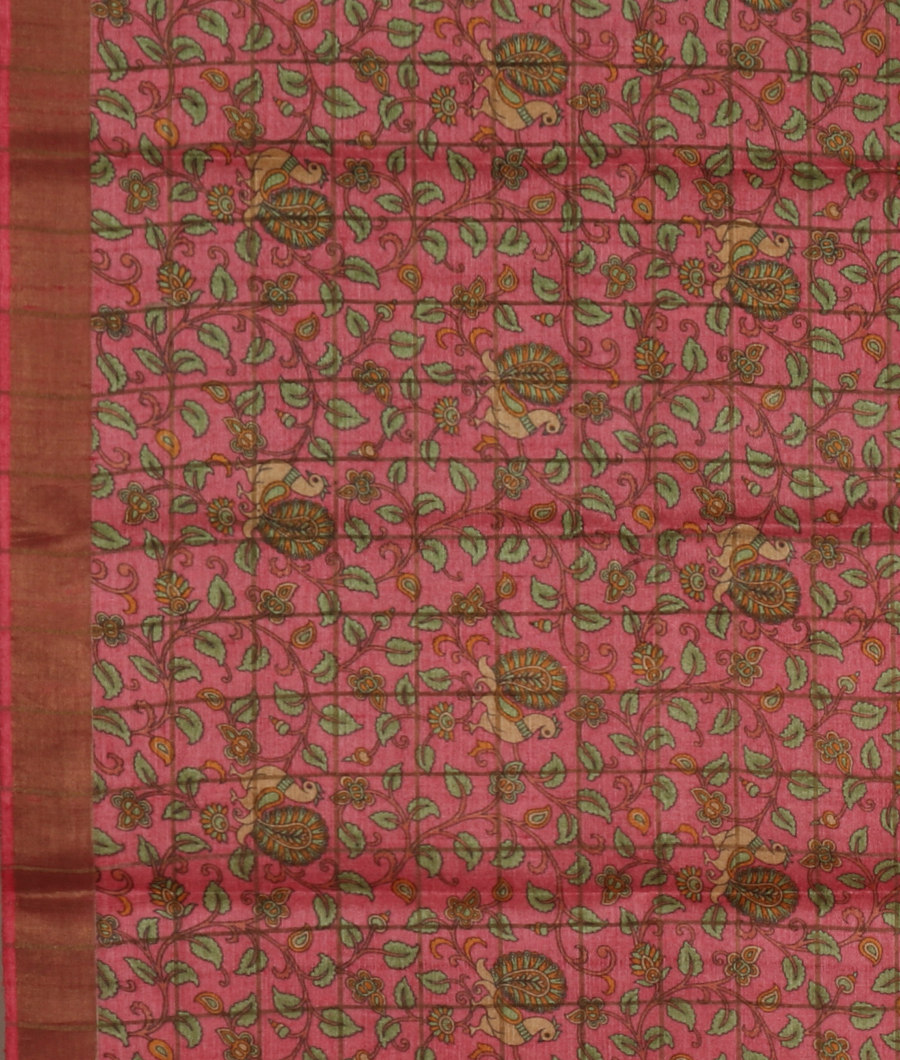 Green Woven Tussar Saree T3510653