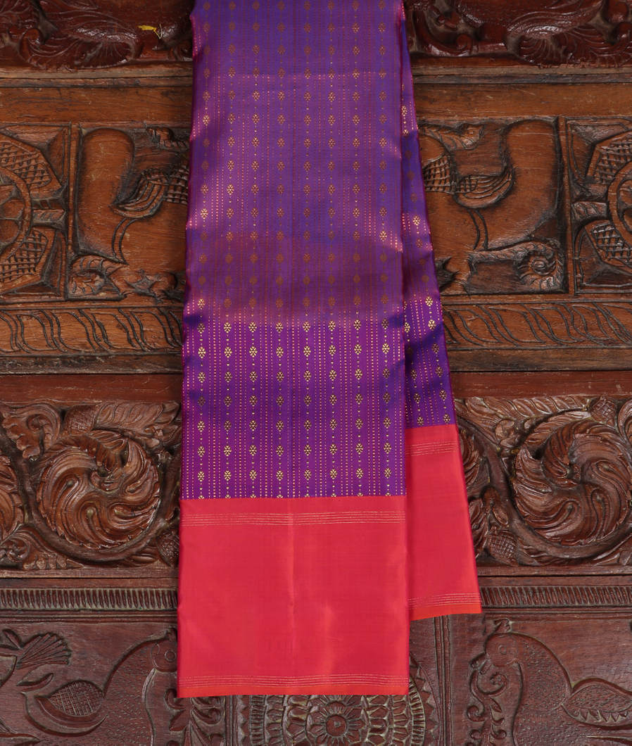Purple Handwoven Kanjivaram Silk Saree T347603-image