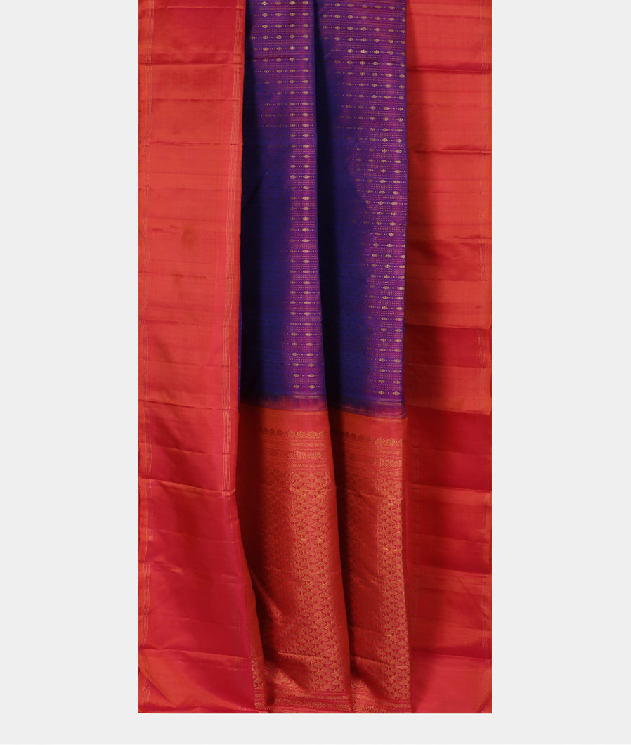 Purple Handwoven Kanjivaram Silk Saree T3476032