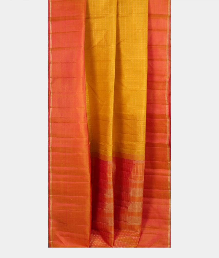Yellow Handwoven Kanjivaram Silk Saree T3400082