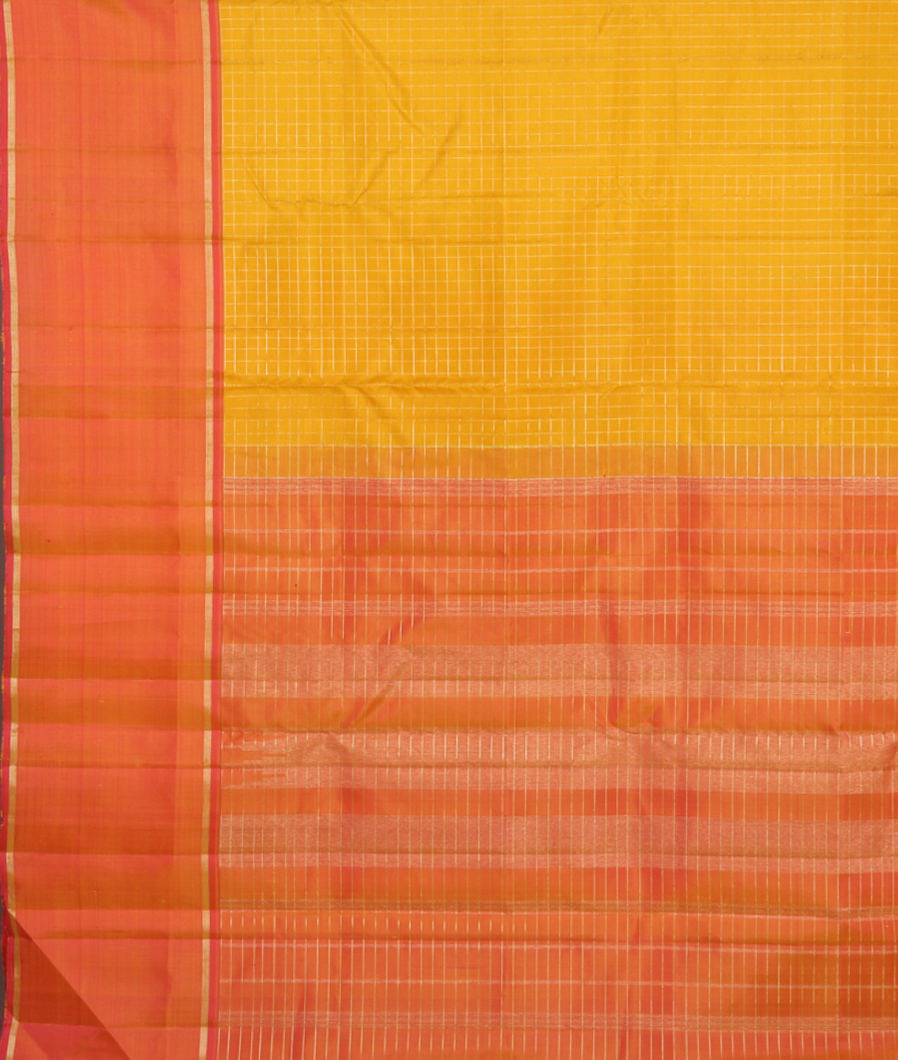 Yellow Handwoven Kanjivaram Silk Saree T3400084