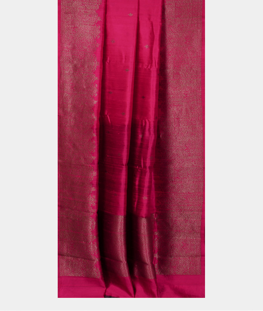 Magenta Banaras Tussar Saree T3499082