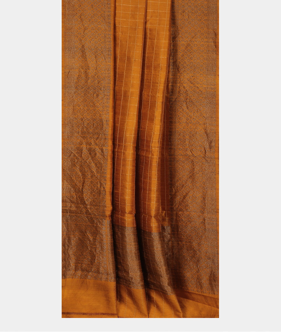 Yellow Banaras Tussar Saree T3277132