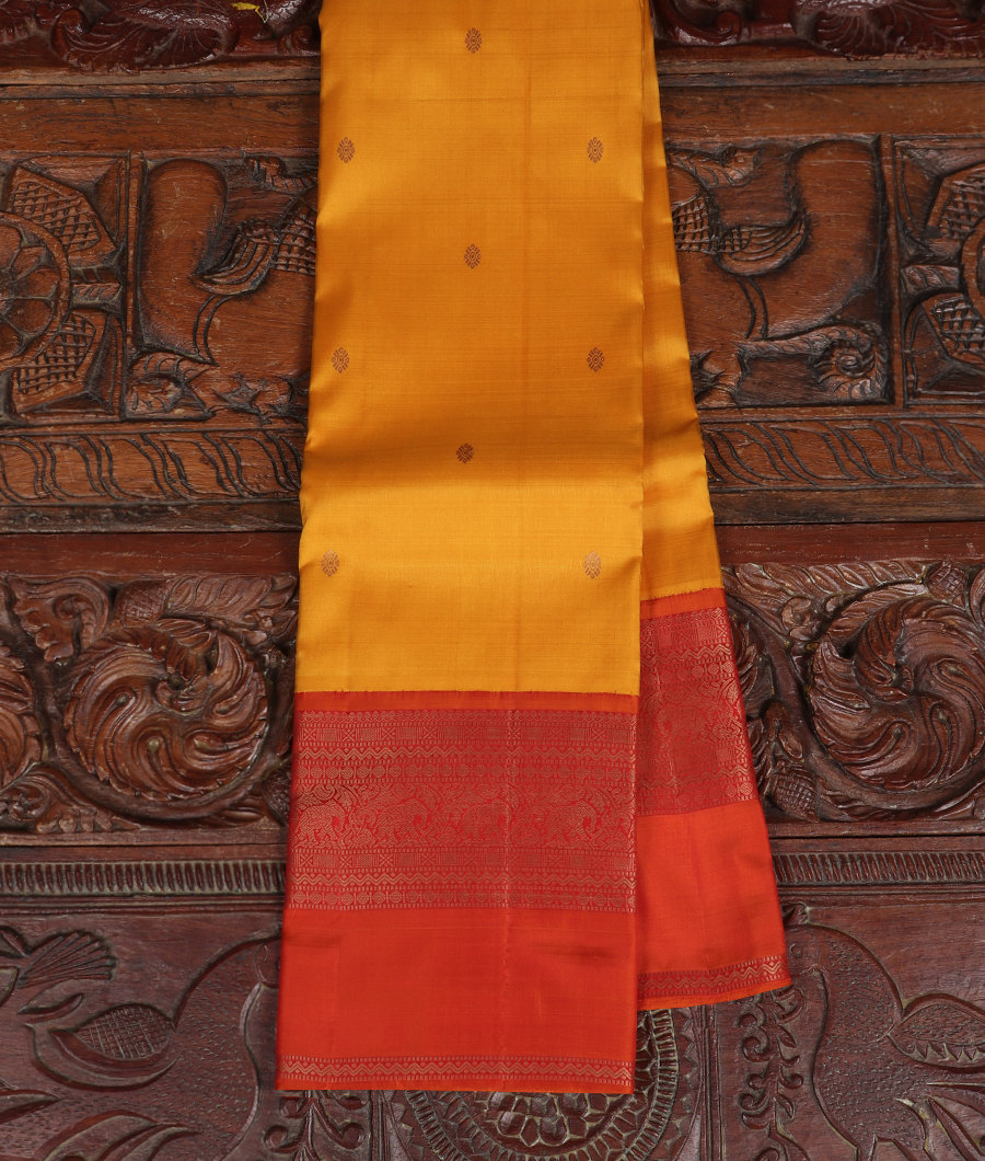 Yellow Handwoven Kanjivaram Silk Saree T201842-image