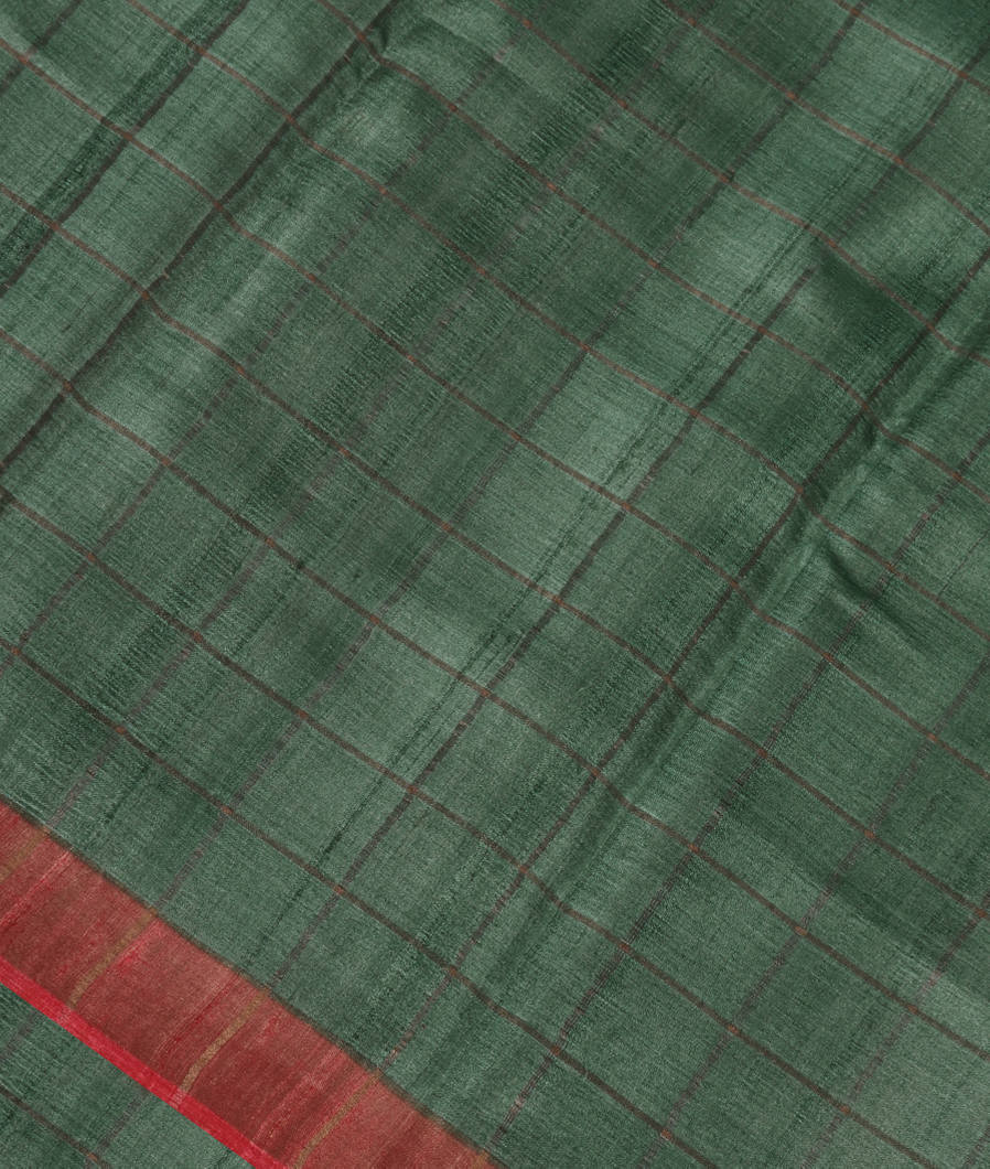 Green Woven Tussar Saree T3510642