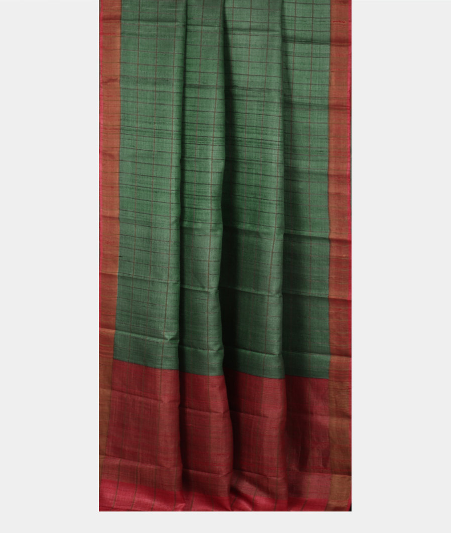 Green Woven Tussar Saree T3510643