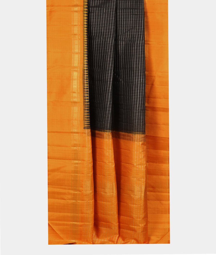 Black Handwoven Kanjivaram Silk Saree T3506062