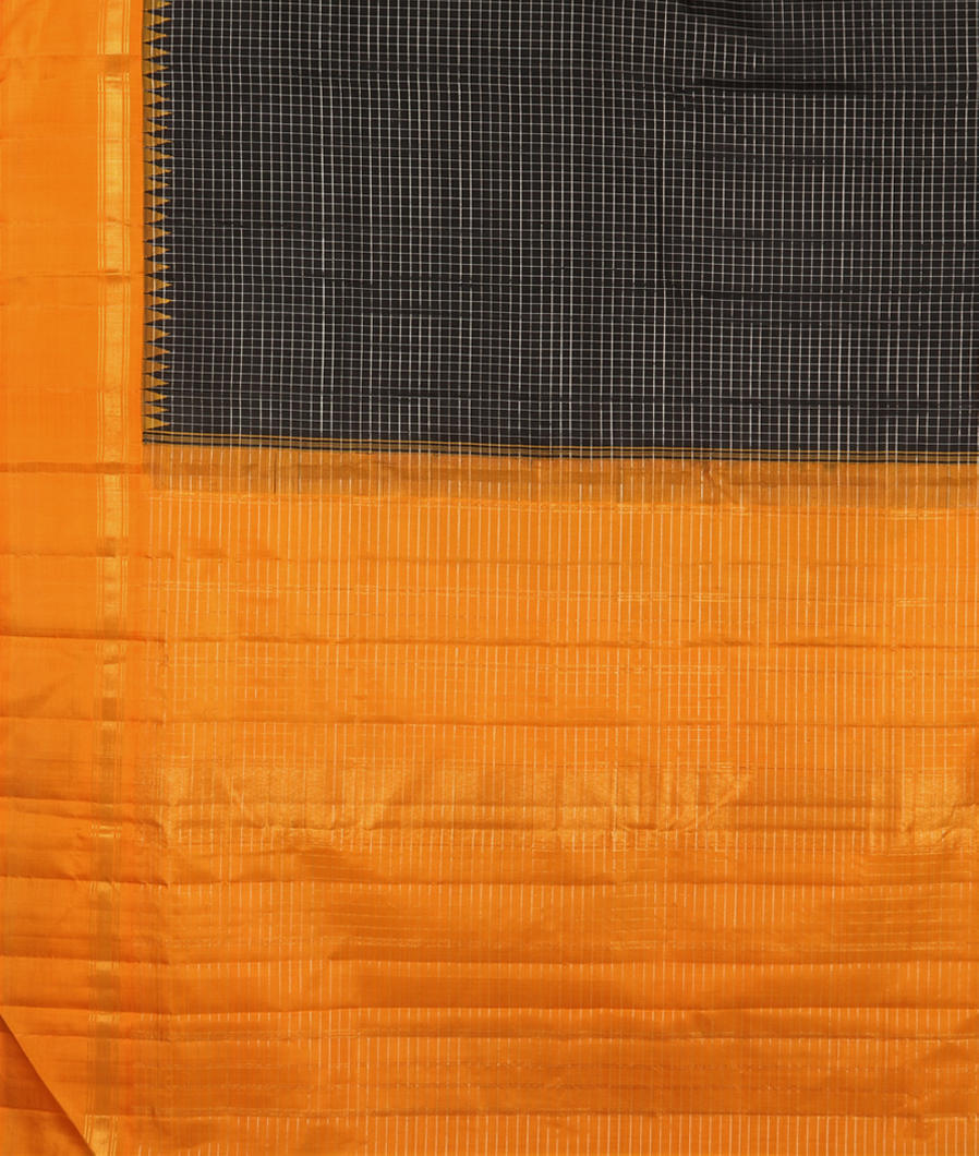 Black Handwoven Kanjivaram Silk Saree T3506064