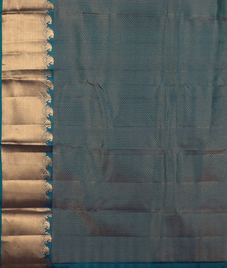 Peacock Blue Soft Silk Saree T3518123