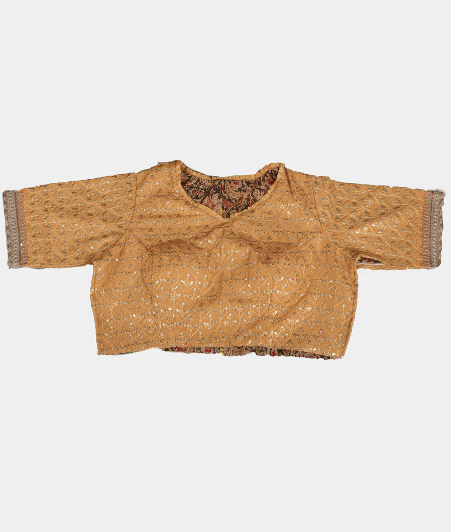 Gold Georgette Tissue SIlk Saree T3428423