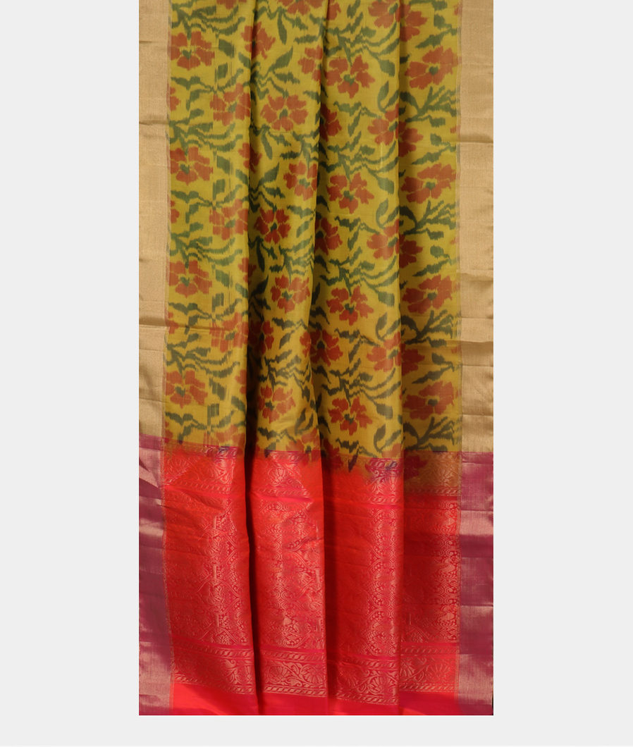 Yellowish Green Soft Silk Saree T3404913