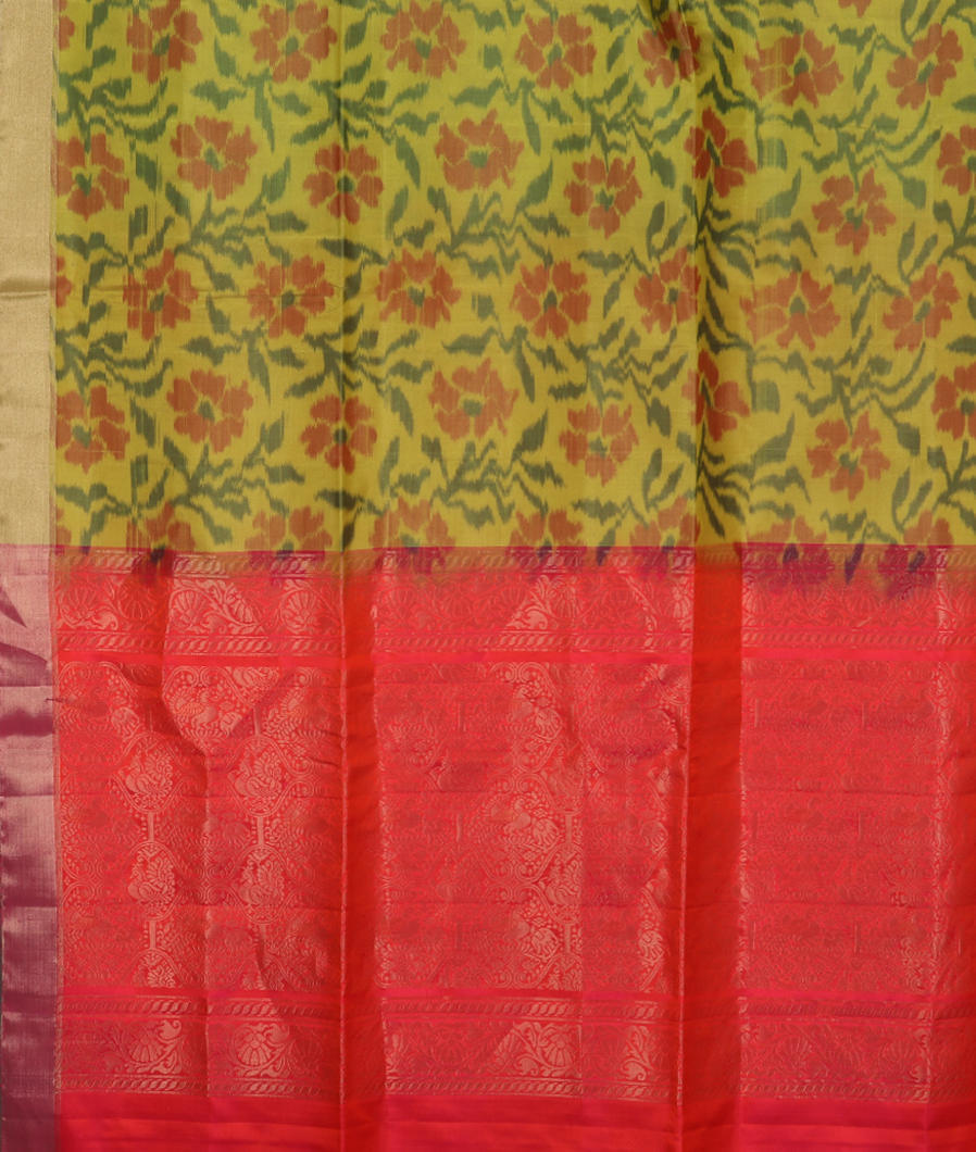 Yellowish Green Soft Silk Saree T3404915