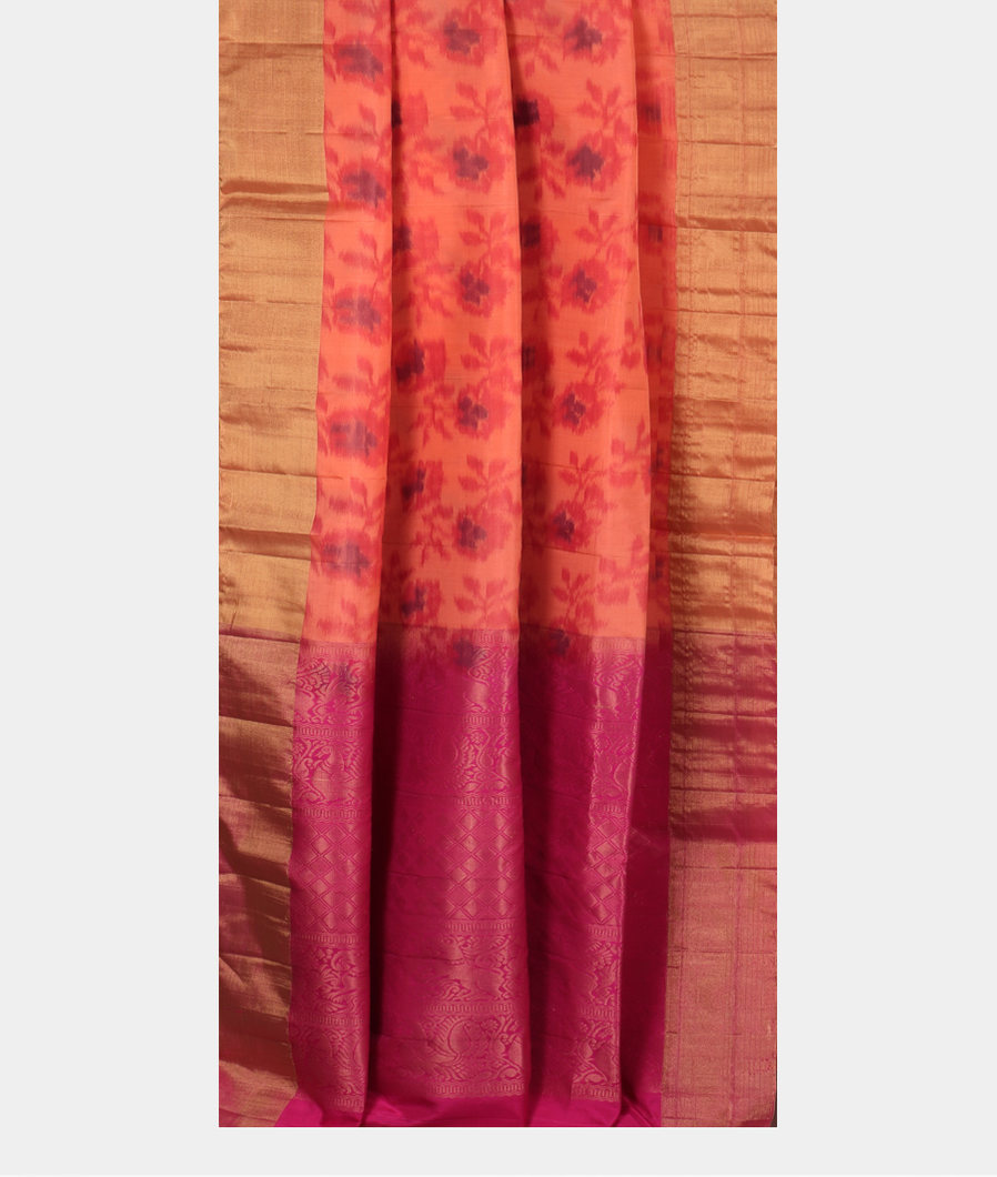 Peach Soft Silk Saree T3423203