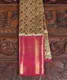 Gold Handwoven Kanjivaram Tissue Silk Pavadai T3464041