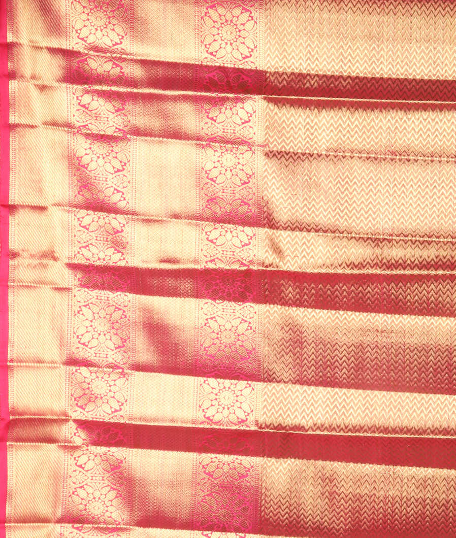 Gold Handwoven Kanjivaram Tissue Silk Pavadai T3464042