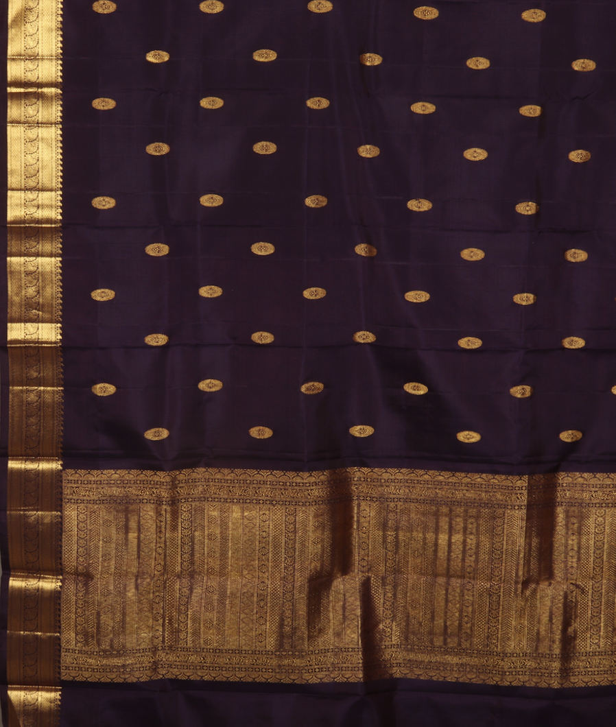 Purple Handwoven Kanjivaram Silk Dupatta T3228643