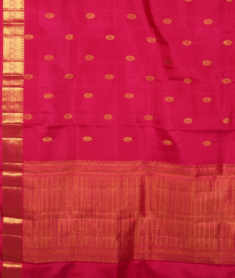 Magenta Handwoven Kanjivaram Silk Dupatta T3501923