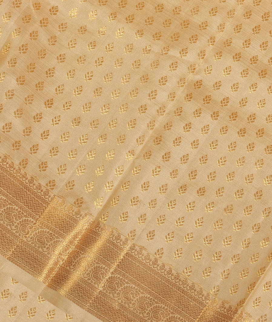 Cream Handwoven Kanjivaram Silk Dupatta T286250-image