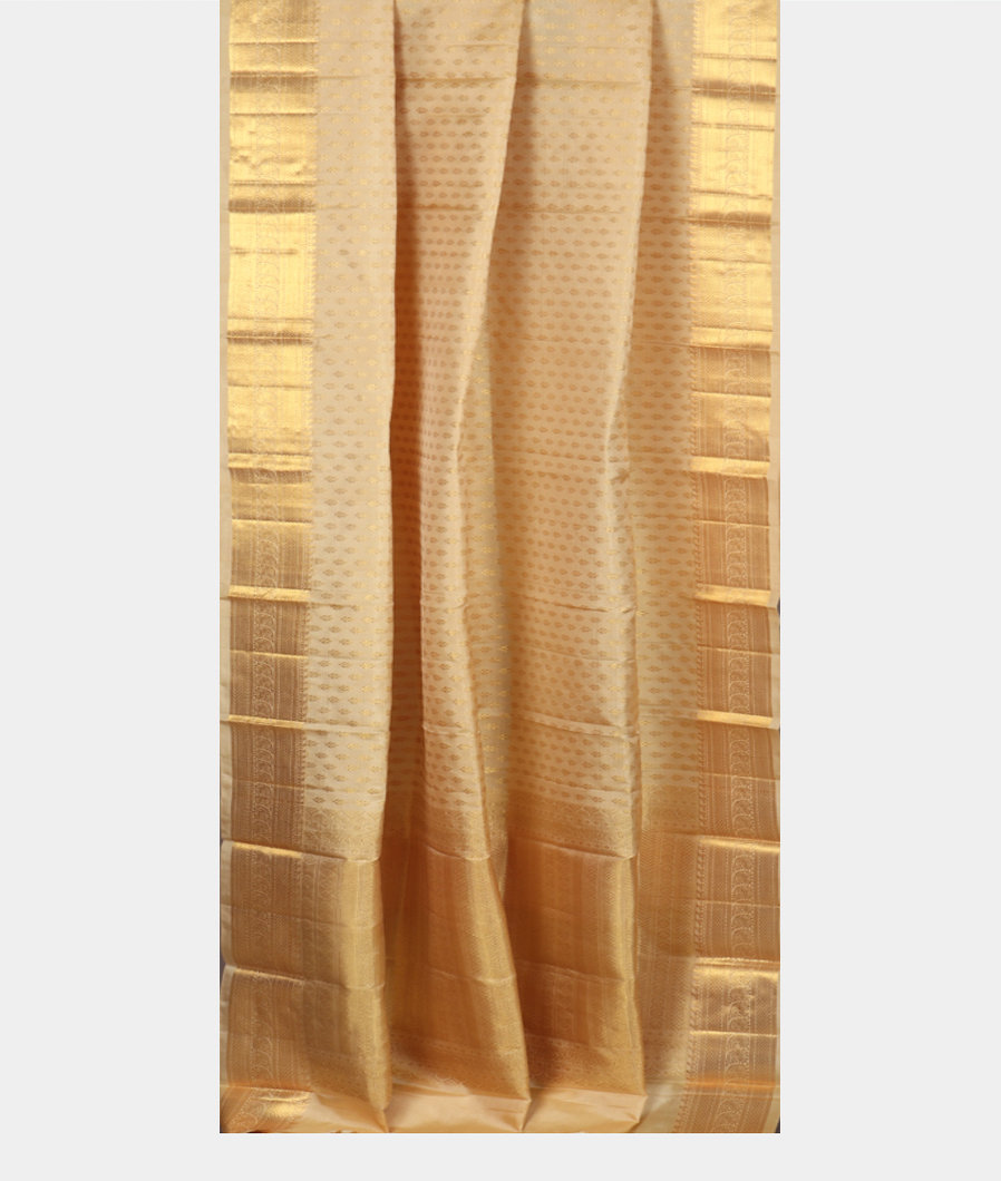 Cream Handwoven Kanjivaram Silk Dupatta T2862502