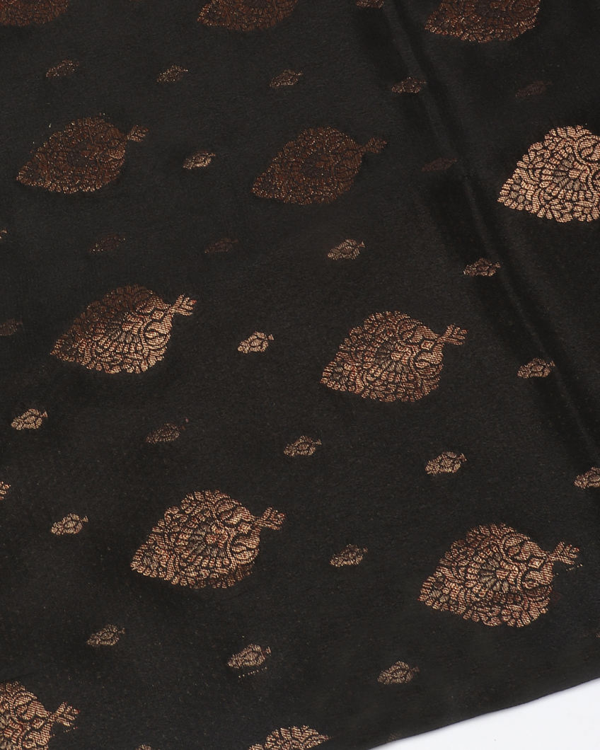 Black Mysore Silk Saree T3451294