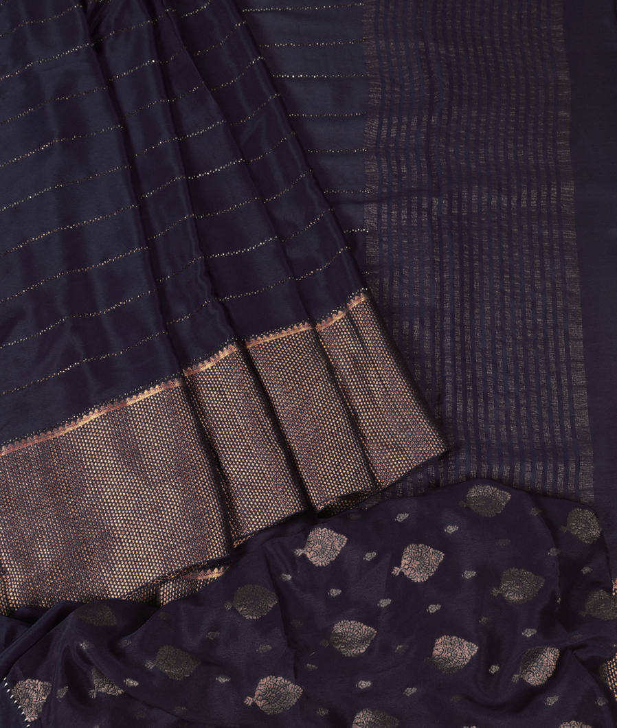 Blue Mysore Silk Saree T3522762
